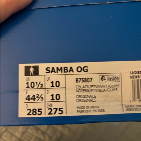 Adidas Samba OG Black and White Sneakers - Picture 6 of 6